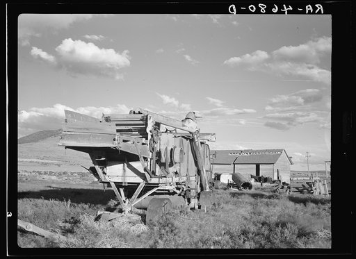 Rusting combines testify to unprofitable years of wheat farming in central Oregon