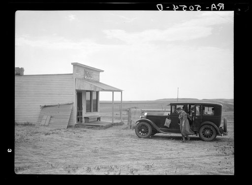 Going to church to pray for rain. Grassy Butte, North Dakota