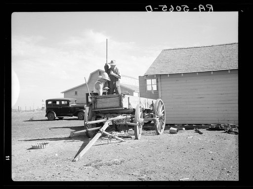 Fixing a well that has dried up on Mrs. Knoll's farm. Grant County, North Dakota