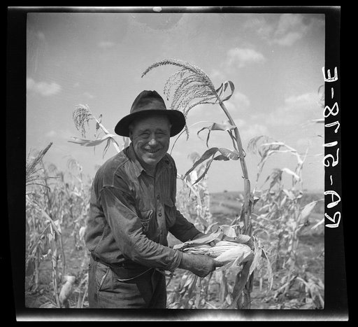 With a good corn crop this rehabilitation client expects to repay his loan this year. Kaufman County, Texas