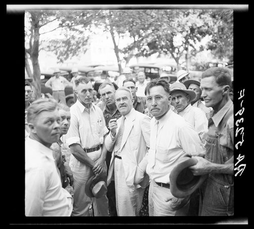 Drought committee meeting with farmers. Springfield, Colorado