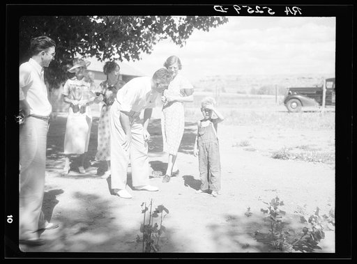 Dr. Tugwell visiting rehabilitation client. Baca County, Colorado