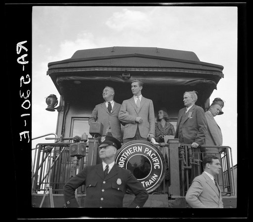 President Roosevelt speaking at Bismarck, North Dakota