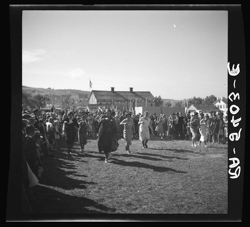Egg and spoon race at the first Westmoreland Fair, Pennsylvania