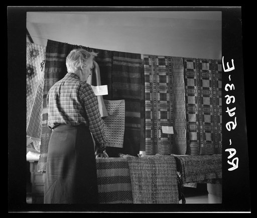 Part of the weaving exhibit prepared by the Westmoreland Homesteaders for their first fair. Pennsylvania