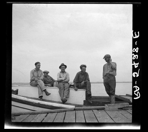 Oystermen at rest. Rock Point, Maryland