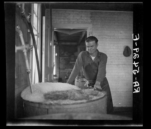 Washing oysters. Rock Point, Maryland