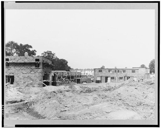 Houses under construction. Greenbelt, Maryland