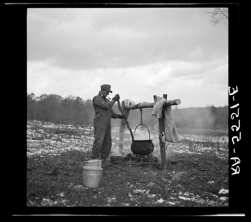 Cooking hog soup. Garrett County, Maryland
