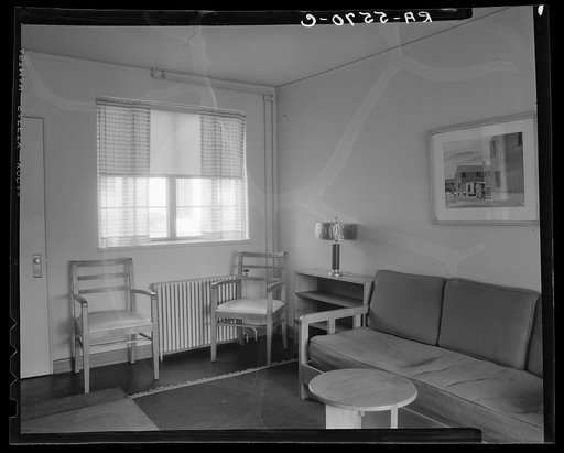 Interior of Greenbelt house. Maryland