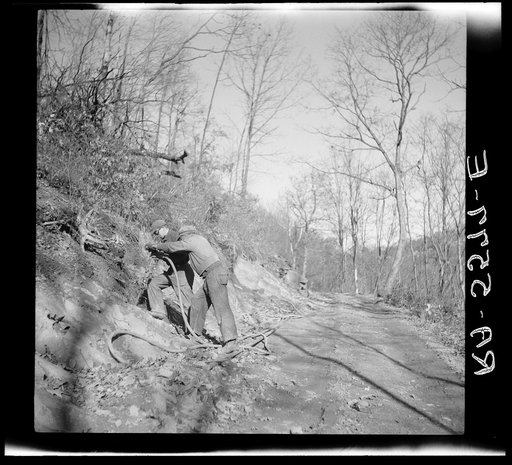 Road construction. Garrett County, Maryland