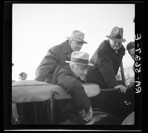 The President, Dr. Tugwell, and Dr. Alexander at Greenbelt, Maryland