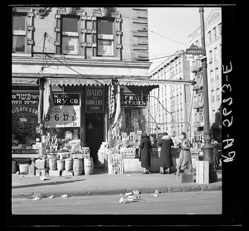 Scene along Bathgate Avenue in the Bronx, a section from which many of the New Jersey homesteaders have come, New York