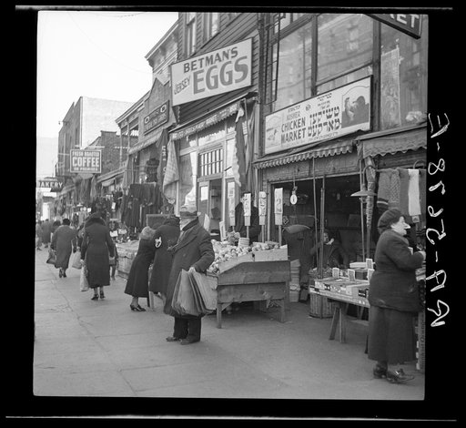Scene along Bathgate Avenue in the Bronx, a section from which many of the New Jersey homesteaders have come, New York