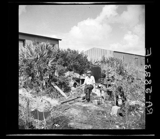 "Jungle George" of Deerfield, Florida. He works in the packing plant and lives in the open
