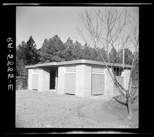 Barn constructed by rammed earth process. Gardendale, Alabama