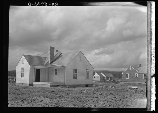 One of the new houses at Slagheap Village, Alabama
