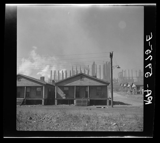 Steel mill and workers' houses near Birmingham, Alabama