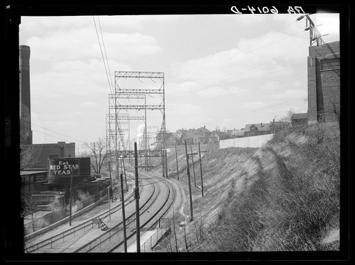 Housing alongside Chicago and Milwaukee Railroad. Milwaukee, Wisconsin
