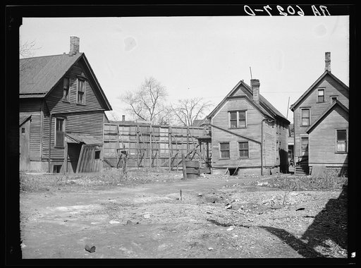Group of houses at 9th and Galena Street. Milwaukee, Wisconsin