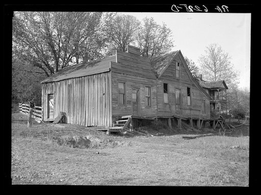 Old store and post office built when a timber industry flourished at Stone Hill, Missouri