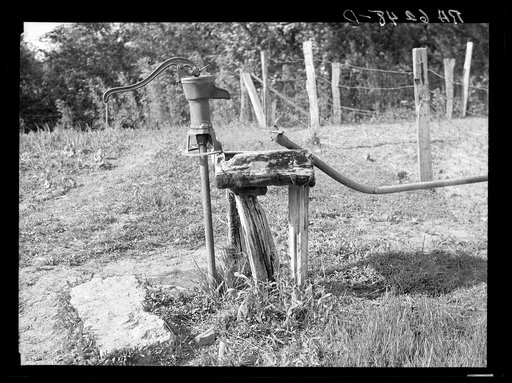 A sharecropper's setup for watering stock. Mississippi County, Missouri