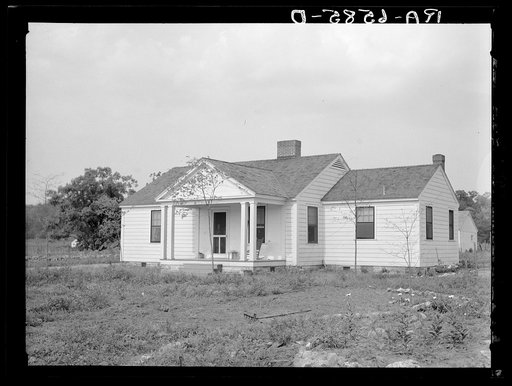 Five-room Southern colonial style house at the Palmerdale Homesteads, near Birmingham, Alabama