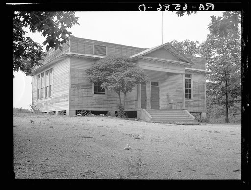 Old schoolhouse for the children of the Palmerdale Homesteads near Birmingham, Alabama. To be replaced with new structure