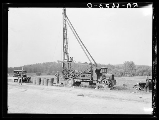 Drilling for water at the Palmerdale Homesteads near Birmingham, Alabama