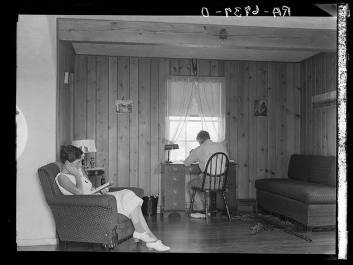 Family in their new home. Penderlea Homesteads, North Carolina