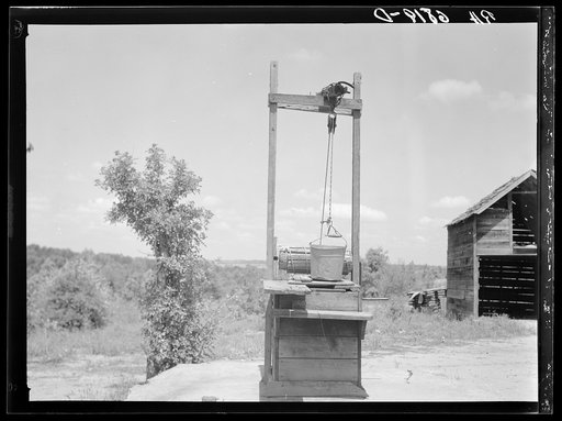 Typical farm well in South Carolina near Clemson College community conservation project