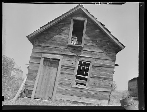 Old Vermont farm building near Hyde Park, Vermont