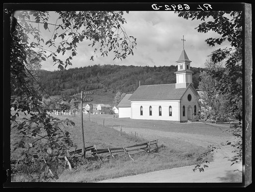 Vermont church at Lowell, Vermont