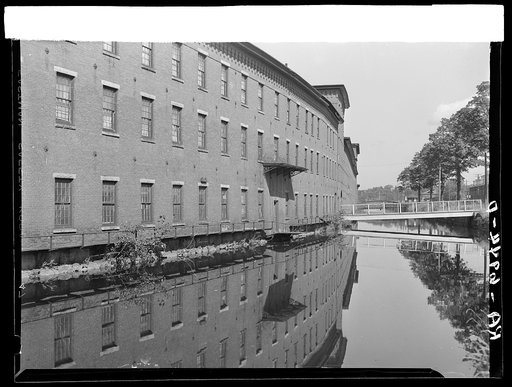 Amoskeag mills at Canal Street. Manchester, New Hampshire