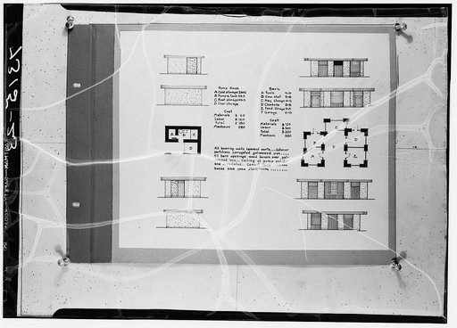 Plan of rammed earth house. Alabama