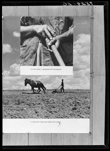 Experimental photo panel prepared by Edwin Rosskam in 1940