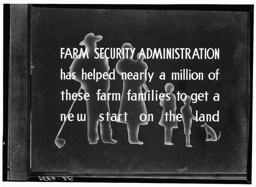 Section of Farm Security Administration strip film