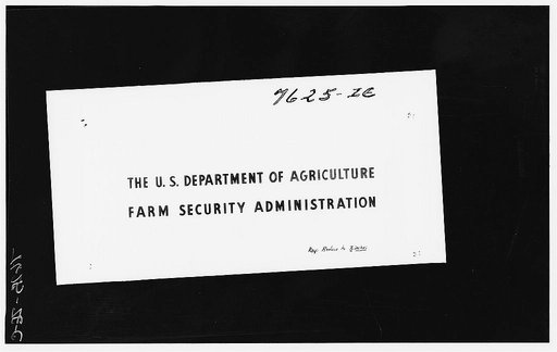 Farm Security Administration label