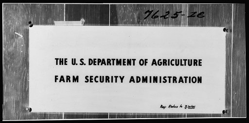 Farm Security Administration label