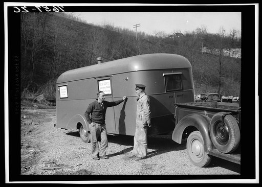 Farm Security Administration trailer for defense workers