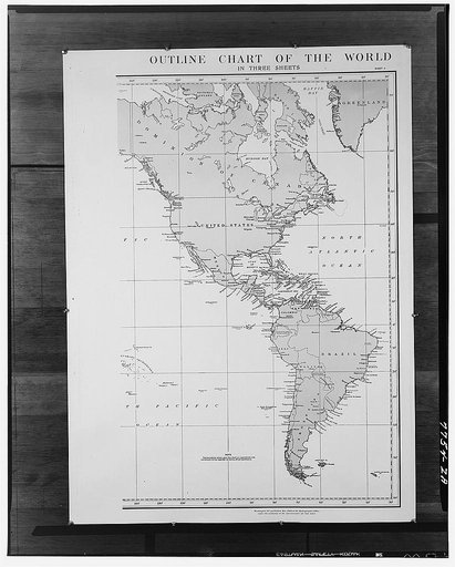 Map of North and South America