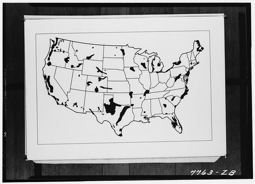 Map of problem areas for Farm Security Administration camps in the United States, 1941
