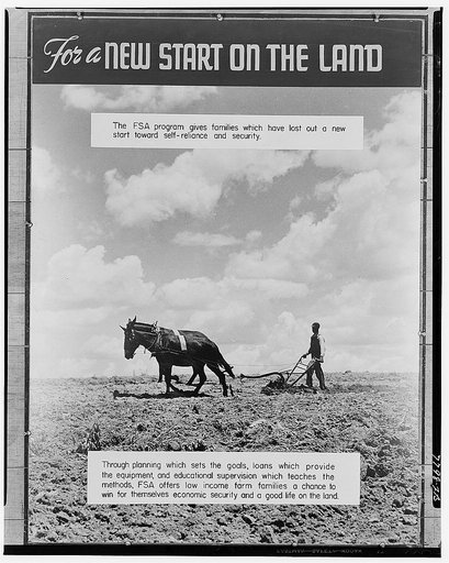 Farm Security Administration exhibit (For a New Start on the Land)