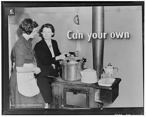 Canning is one way of "laying by for winter"