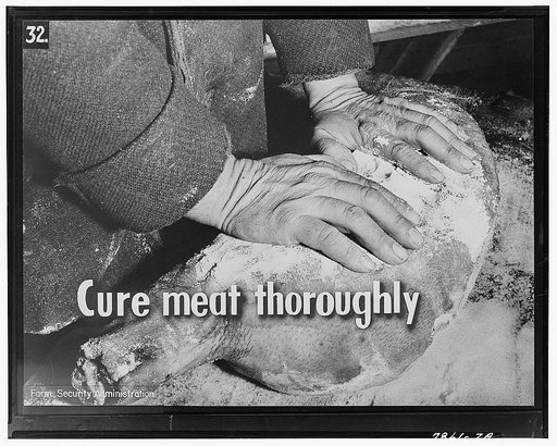 Meat is not ready to be stored until it has been throughly cured and smoked