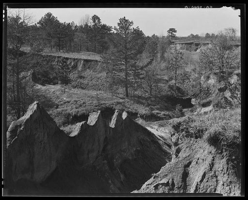 Soil erosion. Mississippi