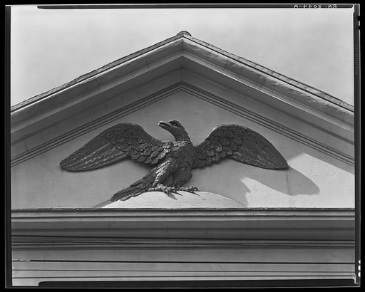 Gilded pediment eagle. Charleston, South Carolina