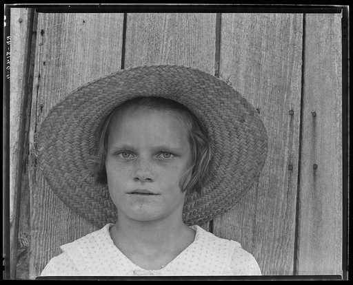 Lucille Burroughs, daughter of a cotton sharecropper. Hale County, Alabama