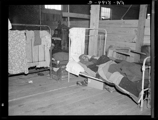 Sick flood refugee in the Red Cross temporary infirmary at Forrest City, Arkansas