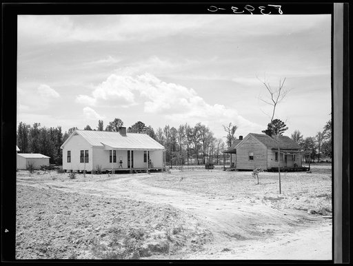 New and old farmhouse. Roanoke Farms, North Carolina